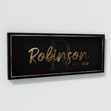 Family Name Monogram Luxury Gold Wall Art