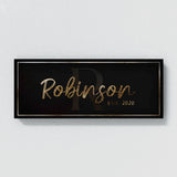 Family Name Monogram Luxury Gold Wall Art