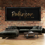 Family Name Monogram Luxury Gold Wall Art