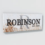 Family Name Monogram Metal White Wall Art