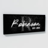 Family Name Monogram Neon Wall Art