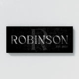 Family Name Monogram Silver Wall Art