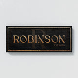 Family Name Monogram Stone Wall Art