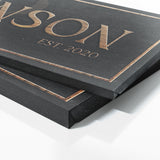Family Name Monogram Stone Wall Art