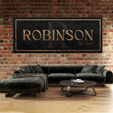 Family Name Monogram Stone Wall Art