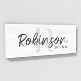 Family Name Monogram White Wall Art