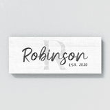 Family Name Monogram White Wall Art