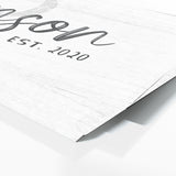 Family Name Monogram White Wall Art