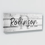 Family Name Monogram White Wooden Wall Art