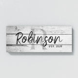 Family Name Monogram White Wooden Wall Art