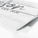 Family Name Monogram White Wooden Wall Art