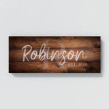 Family Name Monogram Wooden Plank Wall Art