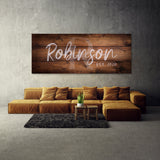 Family Name Monogram Wooden Plank Wall Art