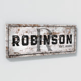 Family Name Monogram Wooden White Wall Art