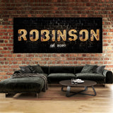Family Name Neon Large Wall Art