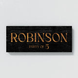 Family Name Party Of Black Wood Wall Art