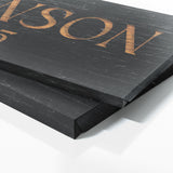 Family Name Party Of Black Wood Wall Art