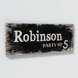 Family Name Party Of Black Wood Grunge Wall Art