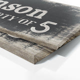 Family Name Party Of Black Wood Grunge Wall Art