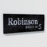 Family Name Party Of Concrete Black Wall Art