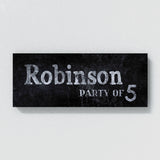 Family Name Party Of Concrete Black Wall Art