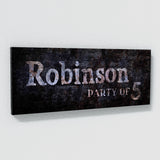 Family Name Party Of Concrete Rust Wall Art
