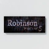 Family Name Party Of Concrete Rust Wall Art