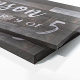 Family Name Party Of Darker Wooden Wall Art