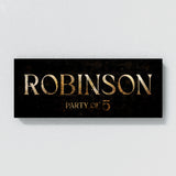 Family Name Party Of Gold Wall Art