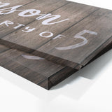 Family Name Party Of Grey Wooden Wall Art