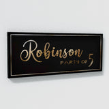 Family Name Party Of Luxury Gold Wall Art