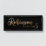 Family Name Party Of Luxury Gold Wall Art