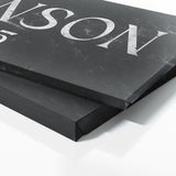 Family Name Party Of Marble Black Wall Art