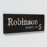 Family Name Party Of Metal Black Wall Art