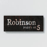 Family Name Party Of Metal Black Wall Art