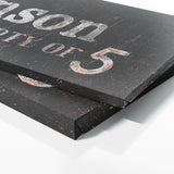 Family Name Party Of Metal Black Wall Art