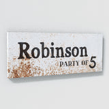 Family Name Party Of Metal White Wall Art