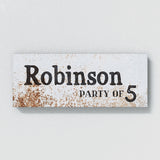 Family Name Party Of Metal White Wall Art