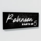 Family Name Party Of Neon Wall Art