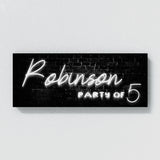 Family Name Party Of Neon Wall Art
