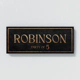 Family Name Party Of Stone Wall Art