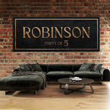 Family Name Party Of Stone Wall Art