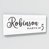 Family Name Party Of White Wall Art