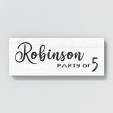 Family Name Party Of White Wall Art
