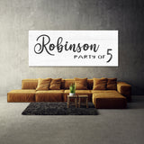 Family Name Party Of White Wall Art