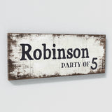 Family Name Party Of White Wood Grunge Wall Art