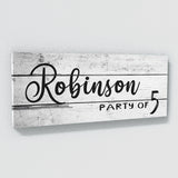 Family Name Party Of White Wooden Wall Art