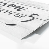 Family Name Party Of White Wooden Wall Art