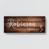 Family Name Party Of Wooden Plank Wall Art