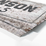 Family Name Party Of Wooden White Wall Art